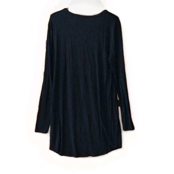 Garage Size Small Black Soft Tunic Shirt Dress Jersey Knit Bohemian Witchy Cute - Picture 2 of 11